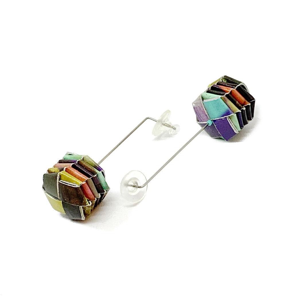 Ceresa Earrings MS in Lilac, Mint  and Olive green