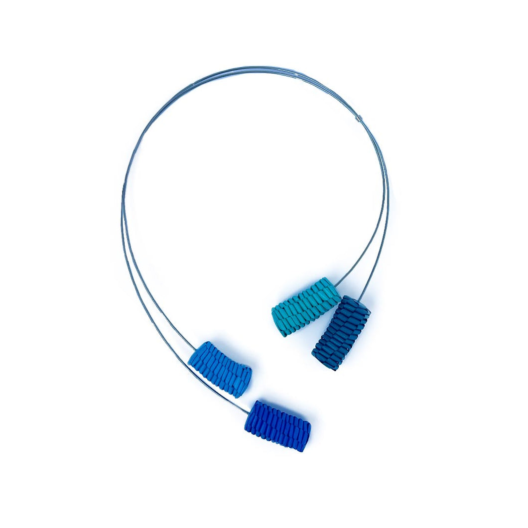 Due Per Due Necklace Blue and Teal