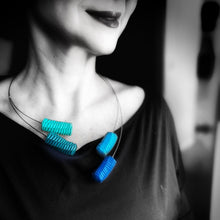 Load image into Gallery viewer, Due Per Due Necklace Blue and Teal
