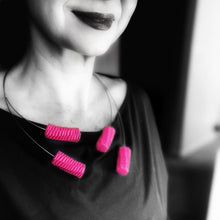 Load image into Gallery viewer, Due Per Due Necklace Hot Pink
