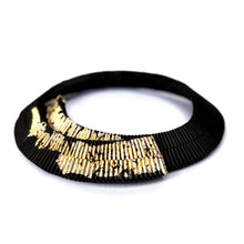 Load image into Gallery viewer, Abbraccio Necklace in Black and Gold Leaf
