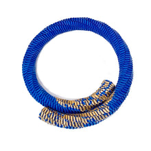 Load image into Gallery viewer, Abbraccio Necklace in Blue and Gold Leaf

