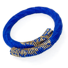 Load image into Gallery viewer, Abbraccio Necklace in Blue and Gold Leaf
