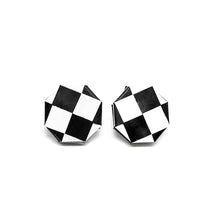 Load image into Gallery viewer, Black and White Bolla Earrings
