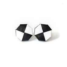 Load image into Gallery viewer, Black and White Bolla Earrings

