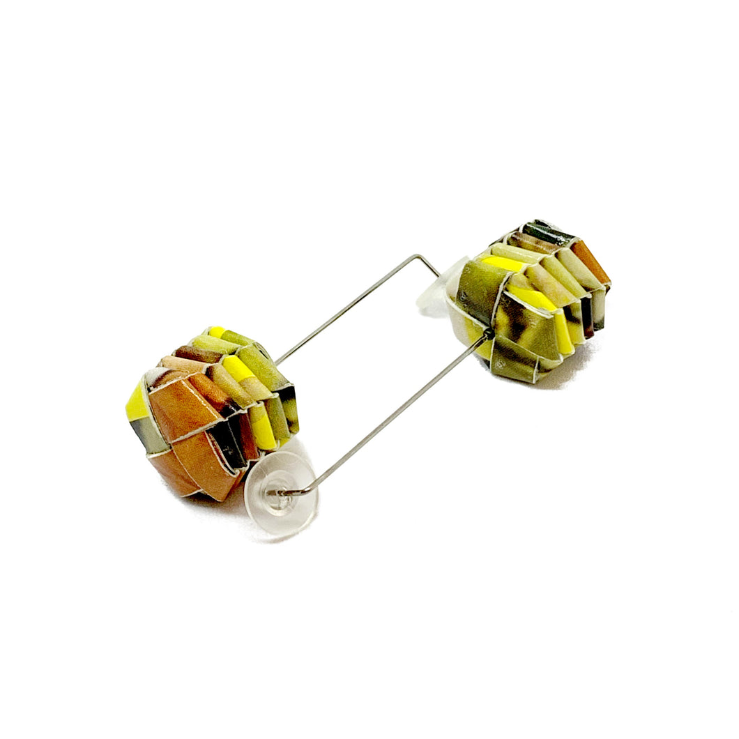 Ceresa Earrings MS in Yellow Brown