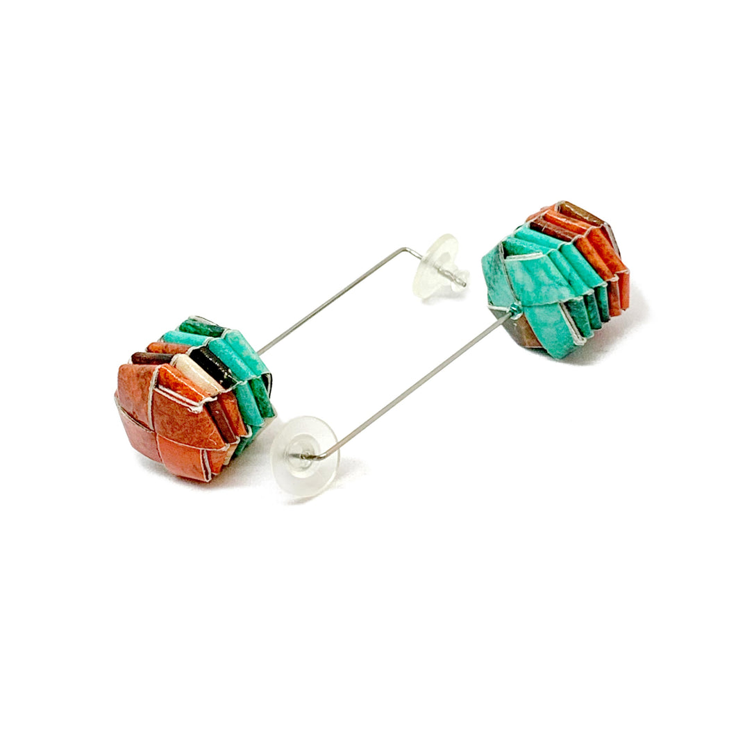 Ceresa Earrings MS in Orange and Mint