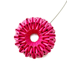 Load image into Gallery viewer, Virgola Necklace Pink And Black Edges
